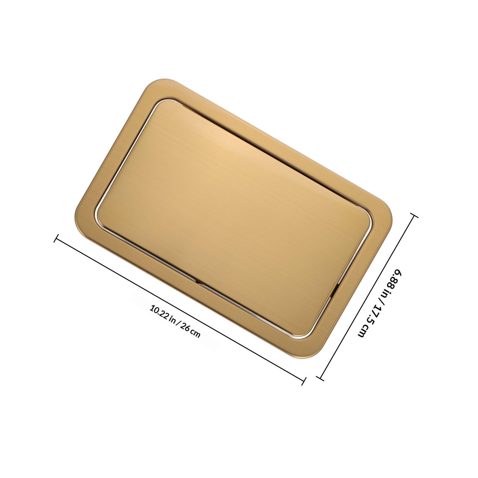 Coperchio in Acciaio Inossidabile Oro per Cestino della Spazzatura Incassato Design Salvaspazio e Funzione Contenimento Odori per Spazi Commerciali e Ristoranti