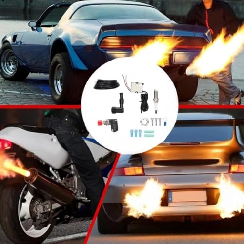 Kit de lanzallamas simple BFTKAFK para escape de automóvil y motocicleta 3