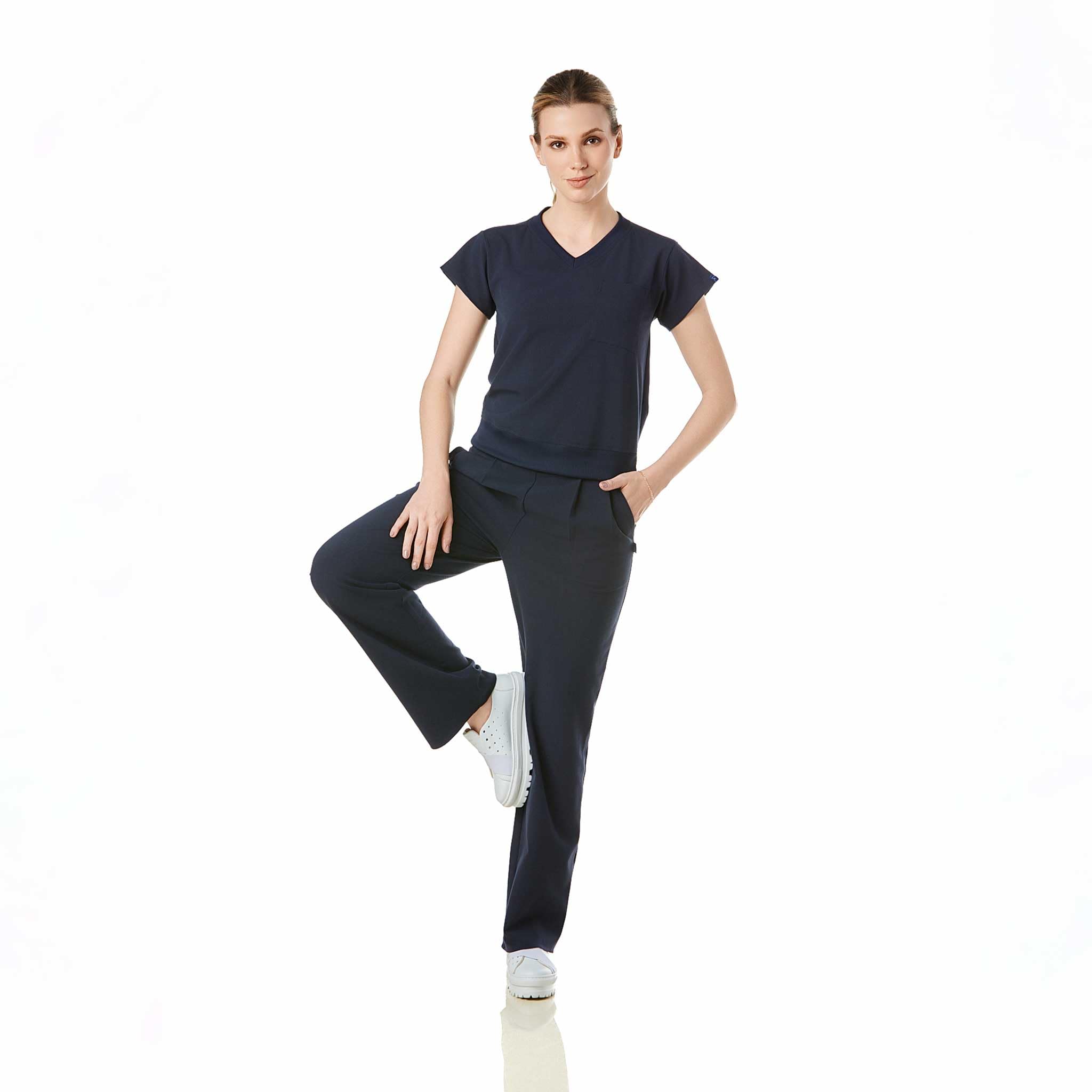 GALLANTDALE Uniforme Sanitario Mujer Casaca y Pantalón Jogger Sanitario Pijama Medico Antibacterial Baker