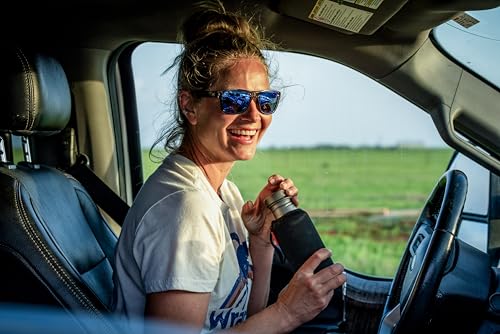Image of Wiley X Ovation Captivate Polarized Sunglasses, Safety Glasses for Men and Women, UV Eye Protection for Shooting, Fishing, Biking, and Extreme Sports, Crystal Gray Frames, Blue Mirror Tinted Lenses
