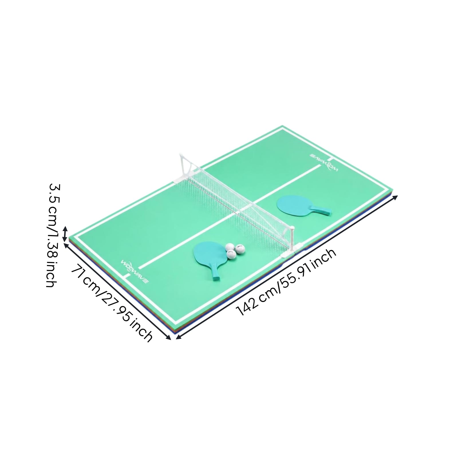 Qianly Tavolo Tennis da Tavolo Pong Pieghevole | Leggero, Stabile, Tavolo tennis da tavolo Pong con Rete, per Giardino, Bambini