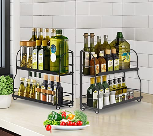Organiseur à épices pour armoire à épices - 2 étages - Pour cuisine Cover