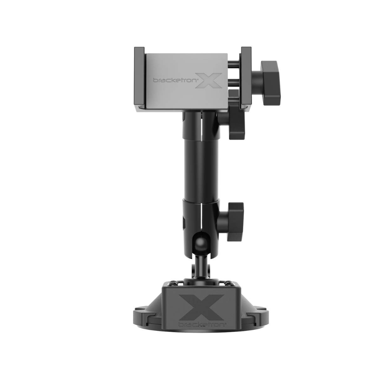 Bracketron HD Phone Dock Pro Soporte de Abrazadera de Metal para salpicadero y Ventana, Soporte de teléfono para Coche, Soporte Universal para teléfono de hasta 3.5 Pulgadas de Ancho