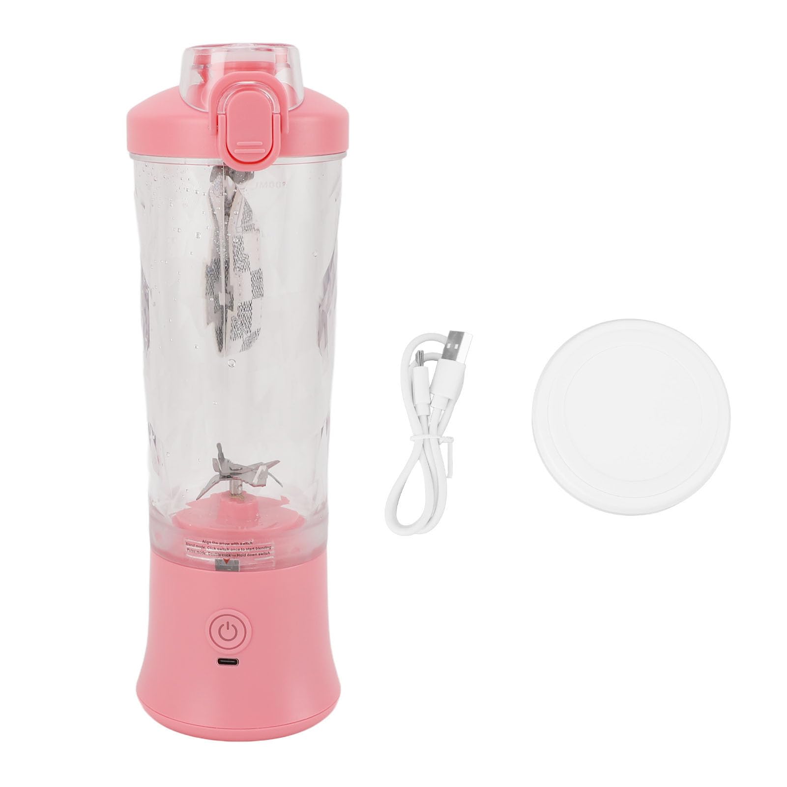 Przenośny Blender, 2 Tryby Bateria 4000 MAh Mini Blender 150 W Sokowirówka do Podróży (BROLEOih316tg5pa-12)