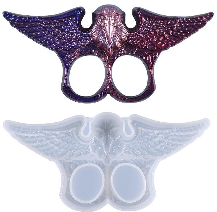 Silicone Eagle Wings Double Ring Mold for Resin | Eagle Wings Knuckle Keychain & Self-Defense Tool Craftin| Non-Stick, Reusable & Heat Resistant-image-26