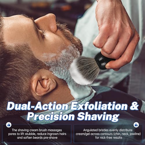 DEBETOOL Shaving Brush Set for Men &ndash; Pure Badger Hair Shaving Brush and Bowl, Exfoliating Shaving Cream Brush Gifts for Fathers Day