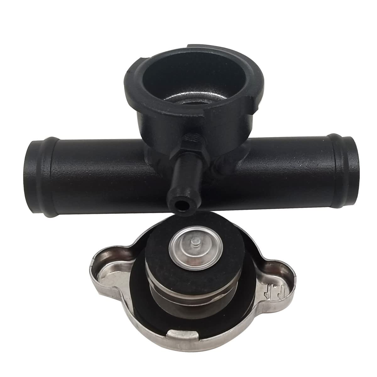 Cuello De Relleno Para Manguera De Radiador En Línea De Aluminio De 35 Mm (1.37") – Universal, Plateado, Incluye Tapa, Apollo*racing