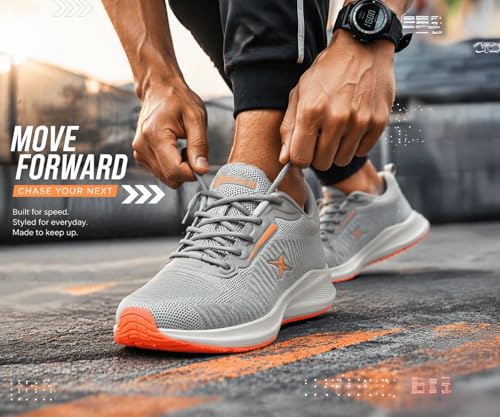 Image of Kraasa Men's Running Shoes | Breathable Mesh Upper | Lightweight Phylon Sole | Cushioned EVA Insole | Comfortable Sports & Casual Sneakers for Gym, Walking & Daily Use