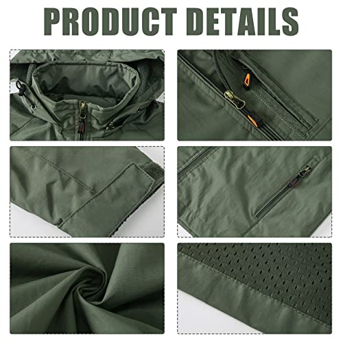 Men's Softshell Jacket with Hood Lined Windproof Outdoor Jackets Spring Autumn Coats for Hiking,Traveling4