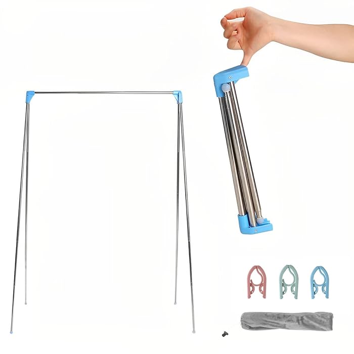 Buy ANLEBUY Portable Garment Rack, Folding Clothes Rack, Collapsible Clothing Rack for Dance