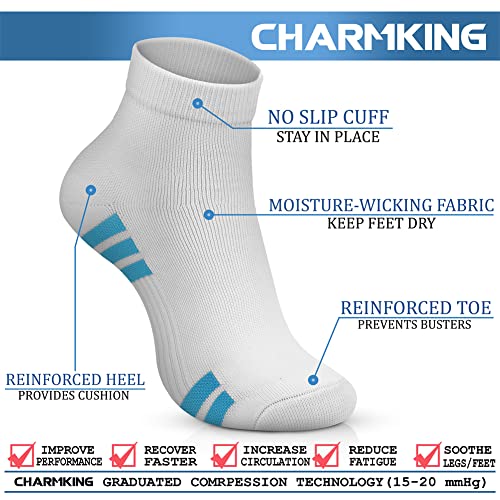 Image of CHARMKING Compression Socks for Women & Men Circulation 15-20 mmHg is Best for Athletic Running Cycling Nurse Daily Wear