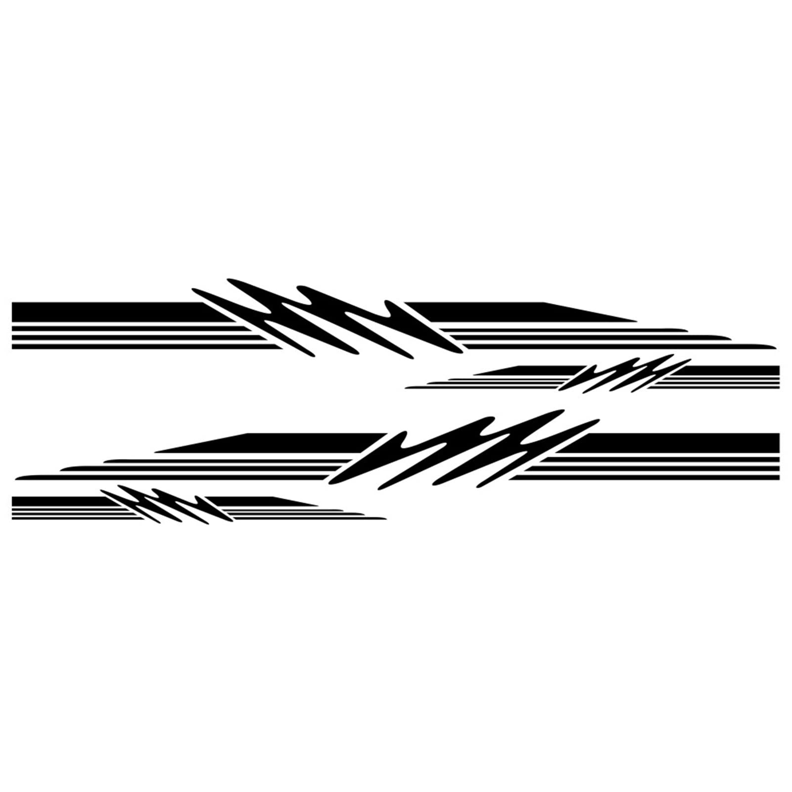 TFixol Adesivo per camper, caravan, rimorchio, camper, furgone, strisce grafiche, adesivo decorativo per auto, nero