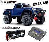 laderegler lipo 12v  Traxxas 82024-4 TRX-4 Sport Pickup-Crawler 1:10 Crawler 2.4GHz + 5000mAh 2S Lipo + Lader blau