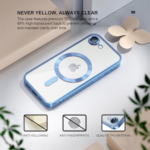 Image of Misea Magnetic for iPhone 17e / 16e Case Compatible with MagSafe Light Blue