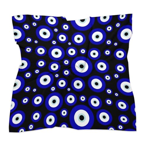 Blue Evil Eye Square Scarf Headscarf Neck Scarf Printed Women's Headscarf3