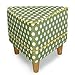 Taburete de sofá Xuan - Worth Having Impresión Verde del Punto de la Onda del triángulo de la Hierba Que Lleva Taburete del Zapato Cambio el Taburete Moderno del Taburete del Zapato