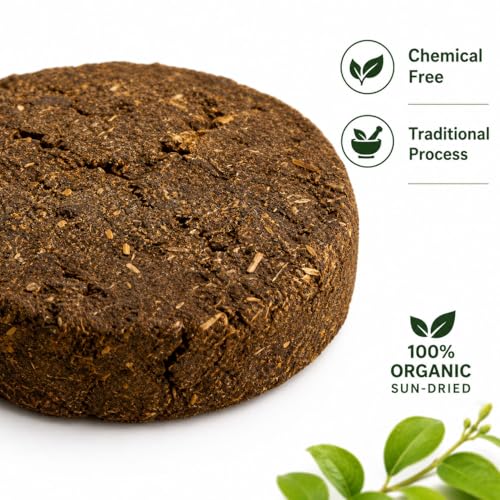 Image of NEXIL Pure Desi Cow Dung Cakes for Pooja, Hawan & Agnihotra | 100% Natural & Sun-Dried | Size: 3 Inch Diameter, 1 Inch Thickness | Organic Cow Dung Upla for Religious Ceremonies (Pack of 40)