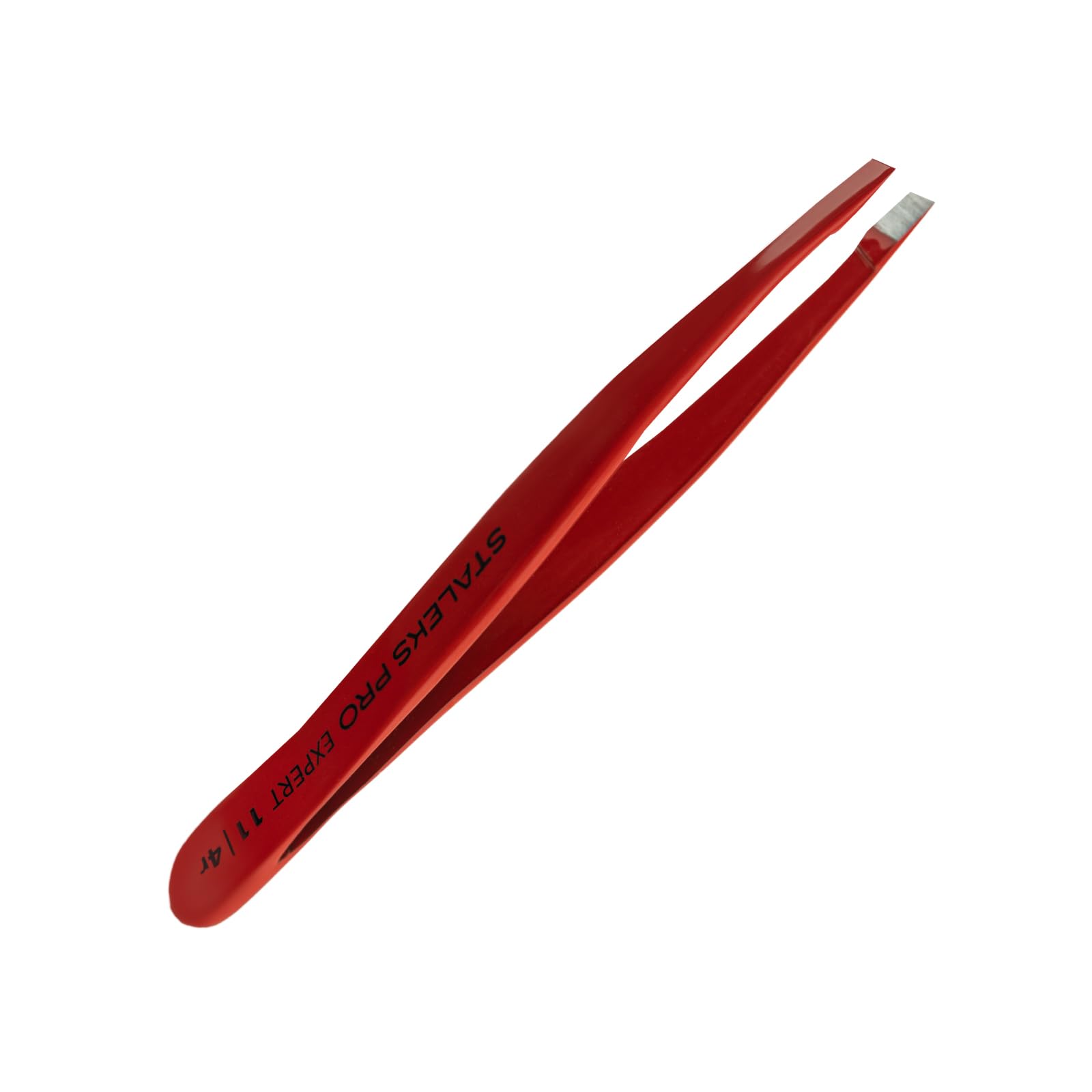 STALEKS Expert 11/4 Red Slanted Eyebrow Tweezer - Professional Quality Elegant Red Finish