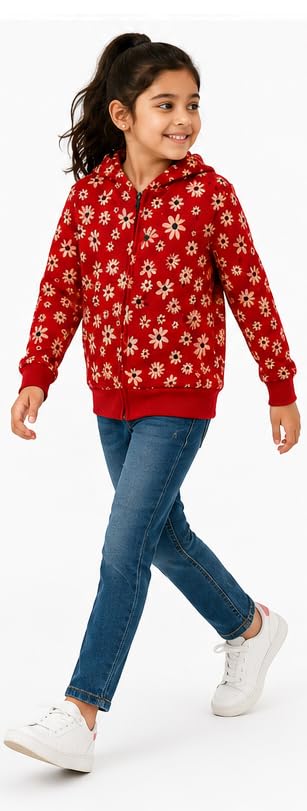 Image of T2F Girls Cotton Hooded Neck Sweatshirt