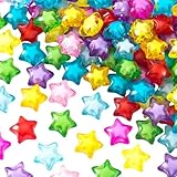 Package Included and Sizes: You will receive 60pcs cute star shaped beads, the size is about 0.79 x 0.79 x 0.45 in/2 x 2 x 1.1 cm. The hole diameter of the acrylic star beads is 0.11 in/0.29 cm. The sufficient quantity and suitable sizes give you mor...