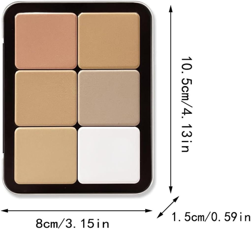 Palette de 12 couleurs d'anticernes et de fards à joues, longue tenue, résistante aux bavures, estompable, 2 en 1 fards à joues en crème au fini mat Palette de maquillage pour le visage (#01)