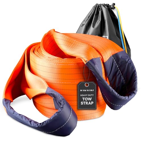 Tow Strap Heavy Duty 30 ft 380000 lbs - Dawnerz Towing Rope for Truck Bus and Tractor