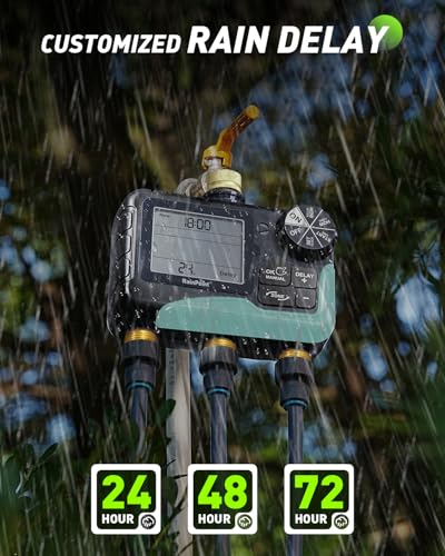 Minuteur d'eau retard de pluie RAINPOINT programmateur 3 zones étanche IP65 - 7