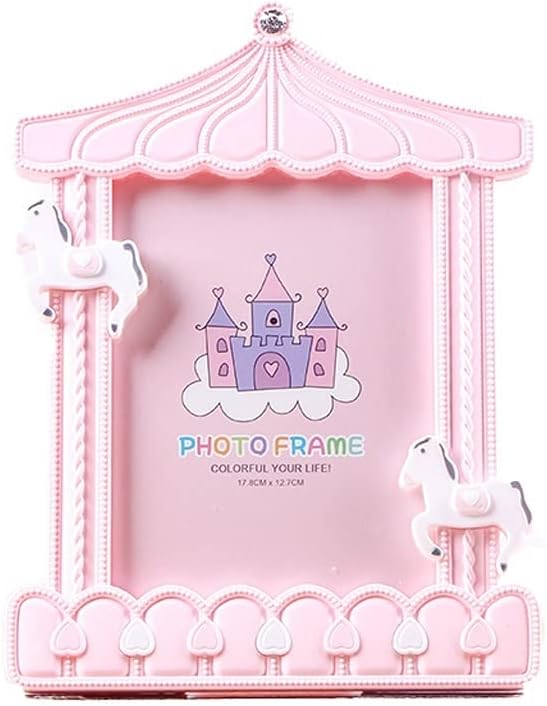 Photo Frames Special-Shaped Photo Frame Cute Cartoon Picture Frame Plastic 6 Inch Photo Display Bedroom Living Room Office Study Cafe Best Decoration (Color : A)