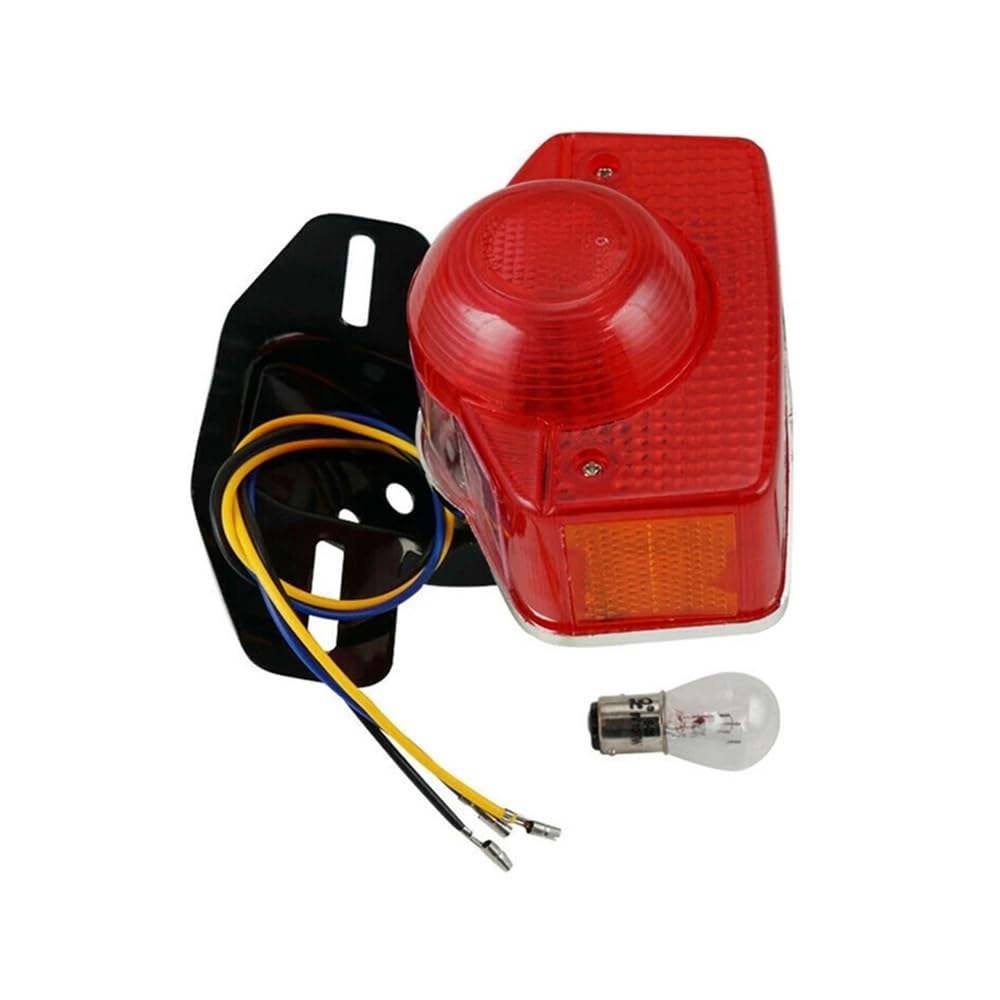 Feu Arrière & Stop Moto Pour Honda CT70 CT90 CT125 XL70 CL70 CL90 | Kit Complet Noir Et Rouge | Phare Arrière Vintage