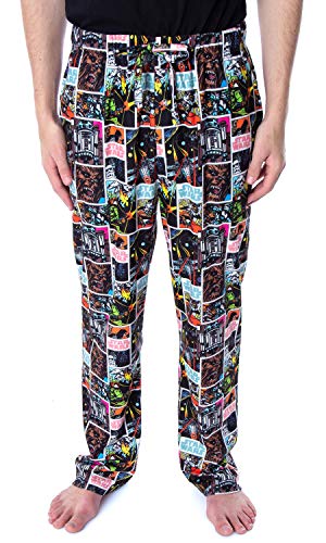 Star Wars Men's Comic Book Allover Pattern Adult Sleepwear Lounge Pajama Pants