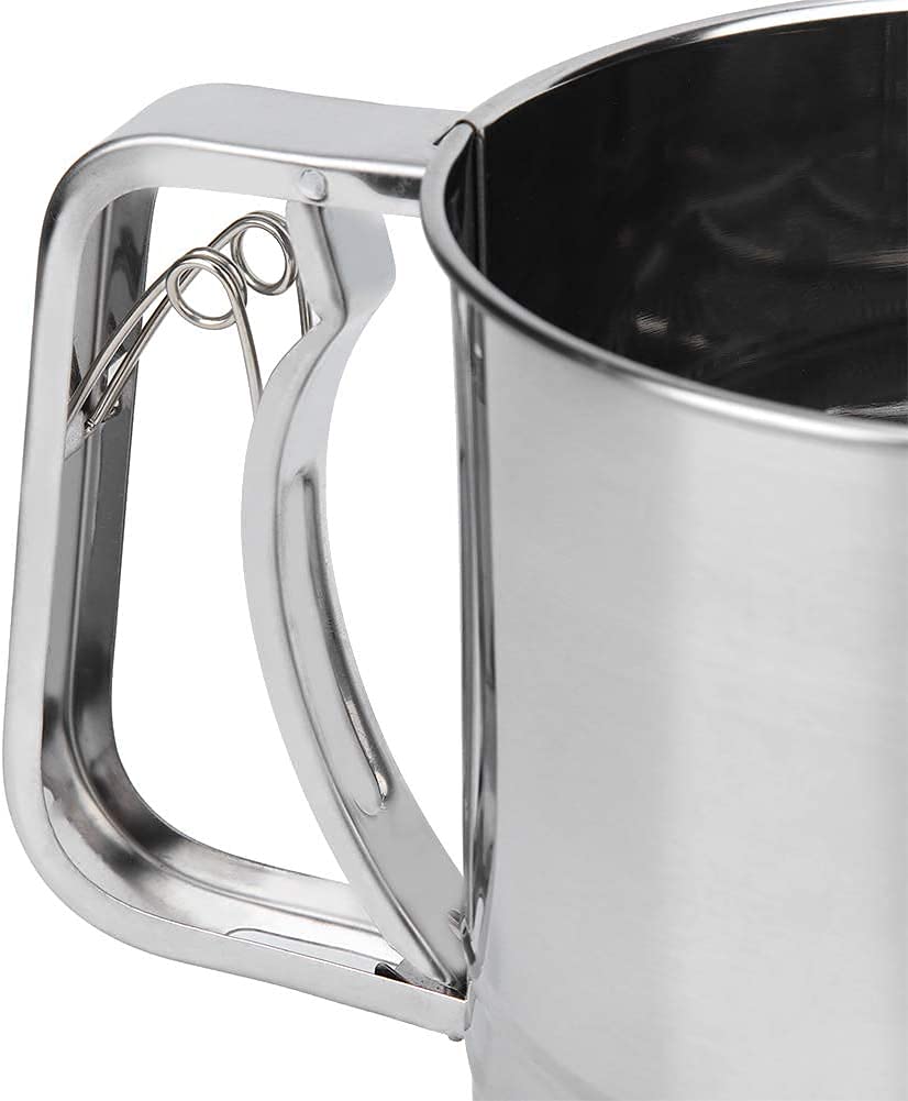 Filtri Scolapasta e colini for alimenti Setaccio for farina Setaccio manuale a doppio strato in acciaio inox Setaccio da cucina Utensile da cucina for torte, pasticcini, crostate, cupcake e dessert