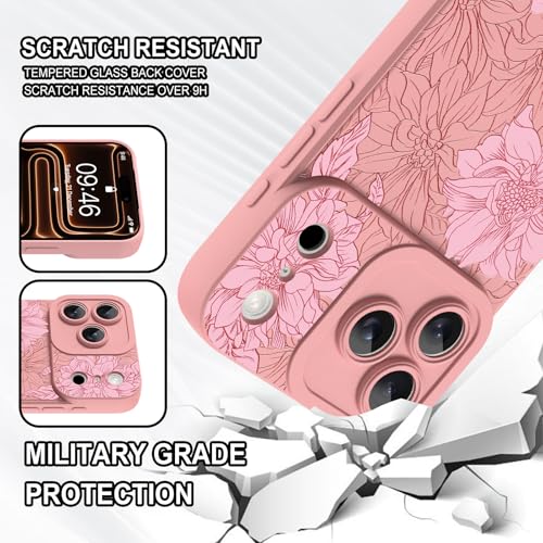 Coque iPhone 17 Pro silicone fleurs roses souple et fine OOK