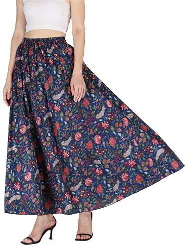 Image of Sttoffa Cotton Printed Women Wear Maxi Long Skirt 40 inch inch Full Length