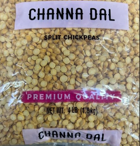 Premium Quality Dal Variety Pack, Split Pigeon Peas, Split Chickpeas, Split Red Lentils, Split Matpe Beans, 4 lbs Each