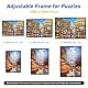 Verstellbarer Puzzle-Rahmen für 1000/1500/2000 Teile – Bilderrahmen zur Wandmontage – Horizontale & vertikale Präsentation – Inkl. 10 Puzzle-Schutzfolien – Schwarz Posterrahmen für Home Decor