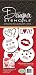 Designer Stencils C096 Valentine Cupcake/Cookie Stencils, Beige/Semi-Transparent