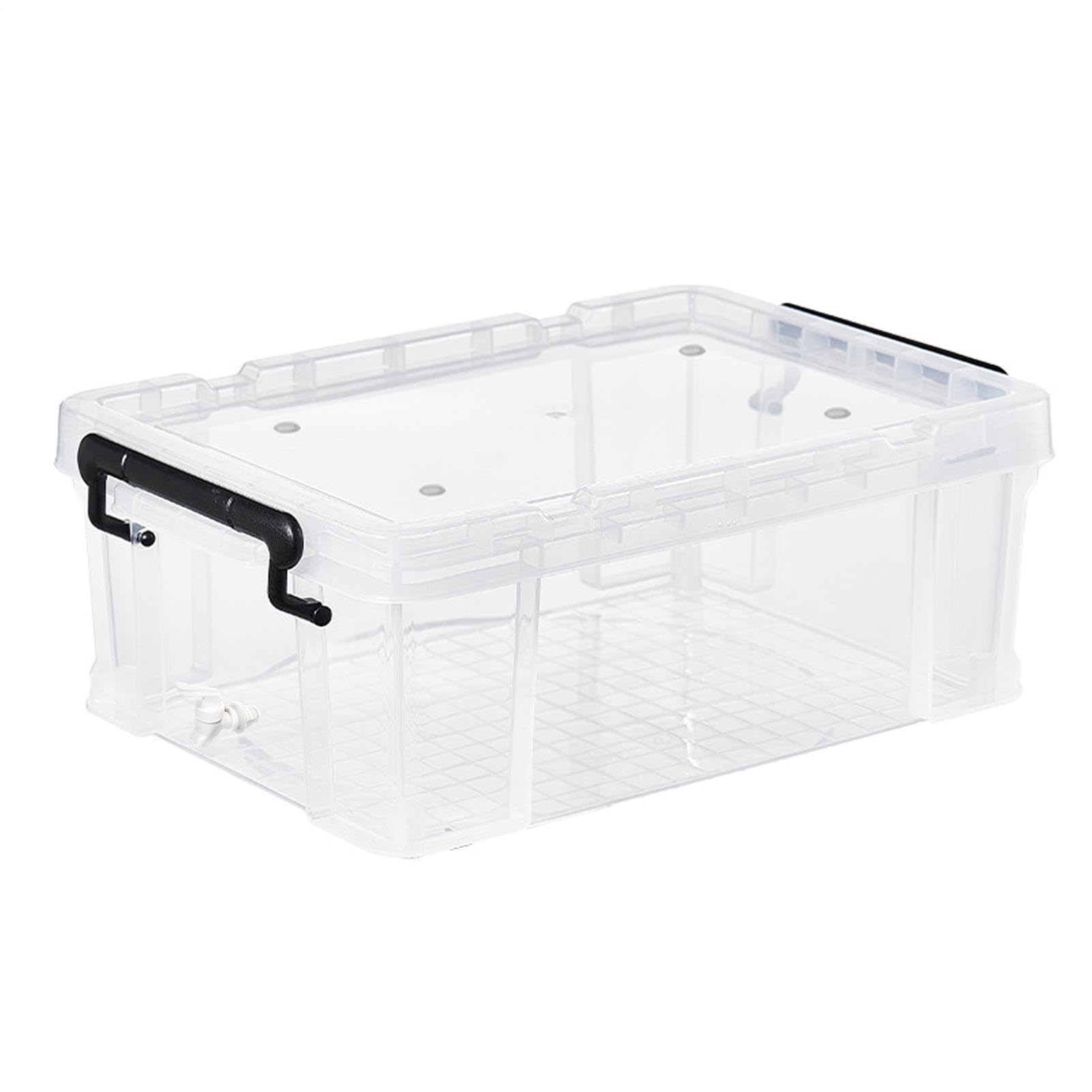 Terrarium Dla Żółwia Wodnego Przezroczysta Obudowa Mieszkalna Dla Żółwia | Przestronne Akwaterrarium Do Zastosowania W Domu, Sypialni, Mieszkaniu, Akademiku, Biurze, Klasie,