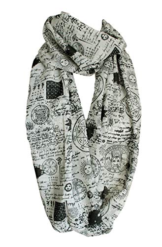 Etwoa Old Texture and Magic Symbols Infinity Circle Scarf
