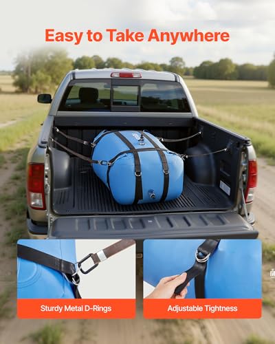 Image of VEVOR Water Storage Bladder, 35 Gallon Large Capacity TPU Soft Water Bag, Portable & Collapsible Water Storage Containers, Leakproof & Wear-Resistant RV Waters Tank for Camping Irrigation Outdoor Use