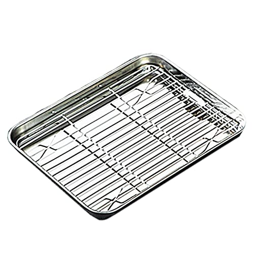Bandeja para Enfriar Horno, Bandeja para Hornear con Rejilla extraíble, Bandeja de enfriamiento de Acero Inoxidable para Horno, Bandeja para Barbacoa, Rejilla para Enfriar Pasteles