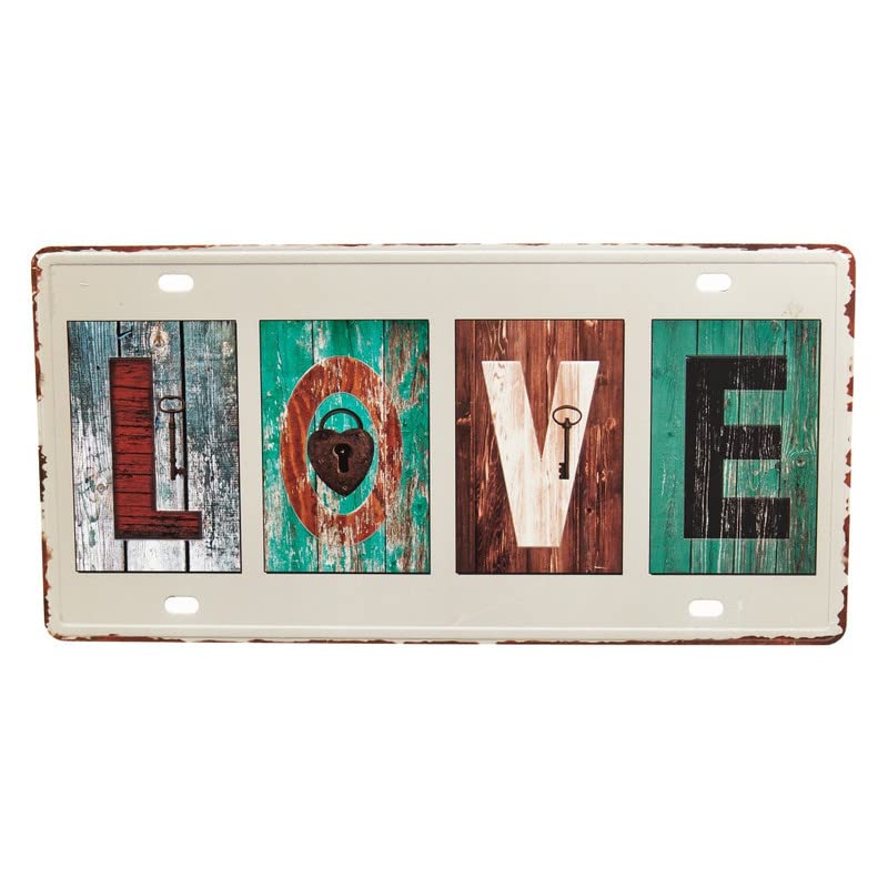 Image of Multipurpose Decor Metal Tin Sign Valentine Gift Love Decorative Tag, Graphics Wall Art Design for Cafe, Living Room