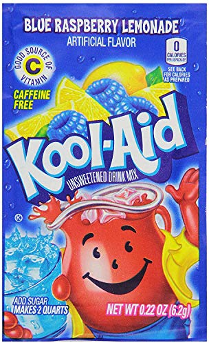 Kool-Aid Unsweetened Blue Raspberry Lemonade Powder Packets
