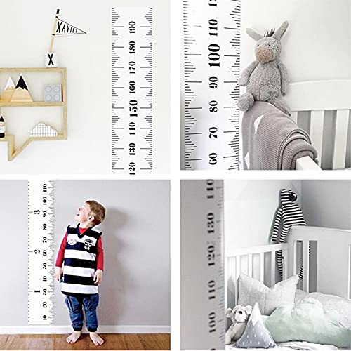 Woyada - Righello per bambini con telaio in legno, misura altezza da bambino a adulto, decorazione per la stanza dei bambini, 20 x 200,7 cm