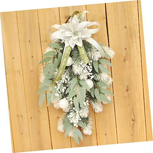 Couronne de Noël artificielle pour porte d'entrée et décoration d'anniversaire