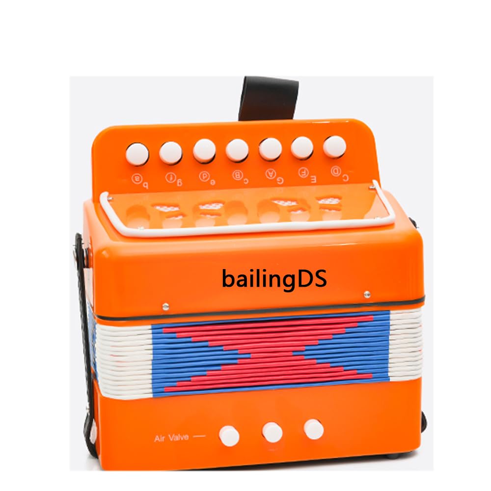 Fisarmonica, 8 tasti, 4 bassi, fisarmonica con cinghie, per principianti, fisarmonica educativa, regalo per strumenti musicali, strumento a fisarmonica per adulti. Dimensioni: 17 x 18 x 10 cm, peso:
