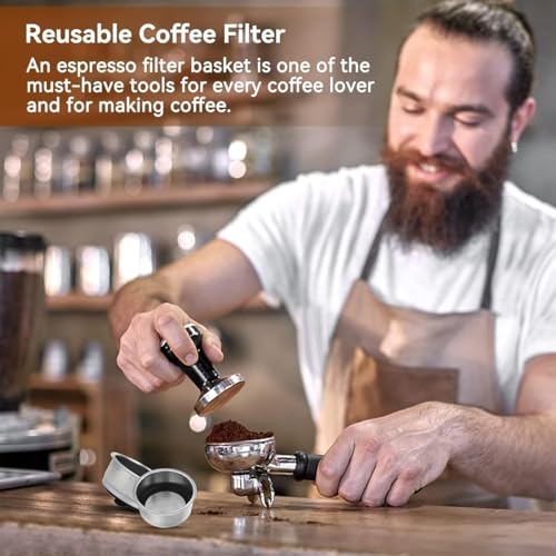 Image of 51mm Portafilter, Premium Coffee Accessory for Espresso Machines, Stainless Steel Filter Basket for Enhanced Extraction, Compatible with 51mm Portafilter Coffee Equipment