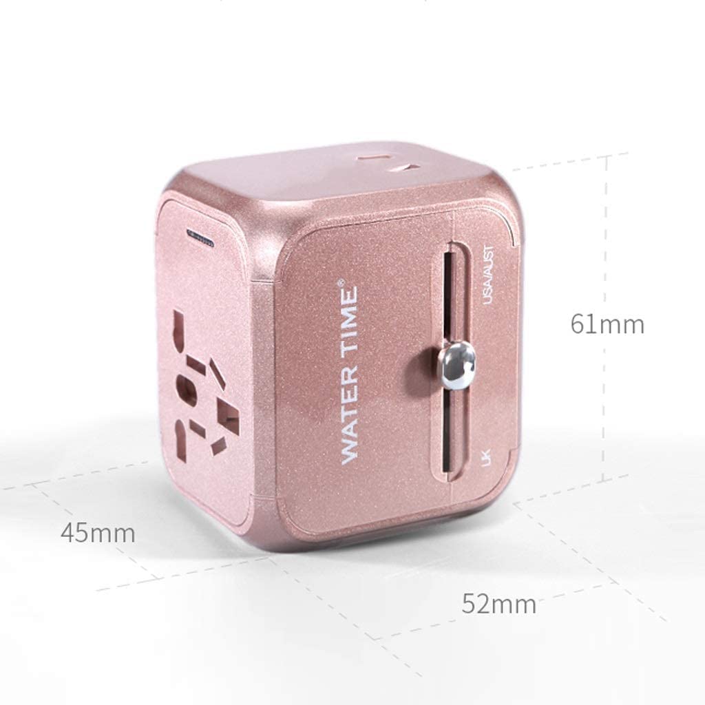 Adaptador de Viaje Internacional Adaptador de alimentación Universal en Todo el Mundo Todo en uno 2 USB Europa EE. UU., UE, Reino Unido, AU 150 países