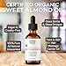 Organic Sweet Almond Oil | 100% Pure, Cold-Pressed, Unrefined | USDA Certified Organic | Amber Glass Bottle with Glass Dropper | For Face, Skin & Hair - 1 Fl Oz