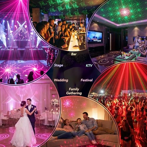 Image of Neoglint 3-in-1 DJ Party Stage Light with Pattern & RGB Disco Ball | 72 Dynamic Patterns, UV Purple Strobe Effect, 360 Degree Rotating RGB Beam, Sound Activated Modes, Durable Metal Housing