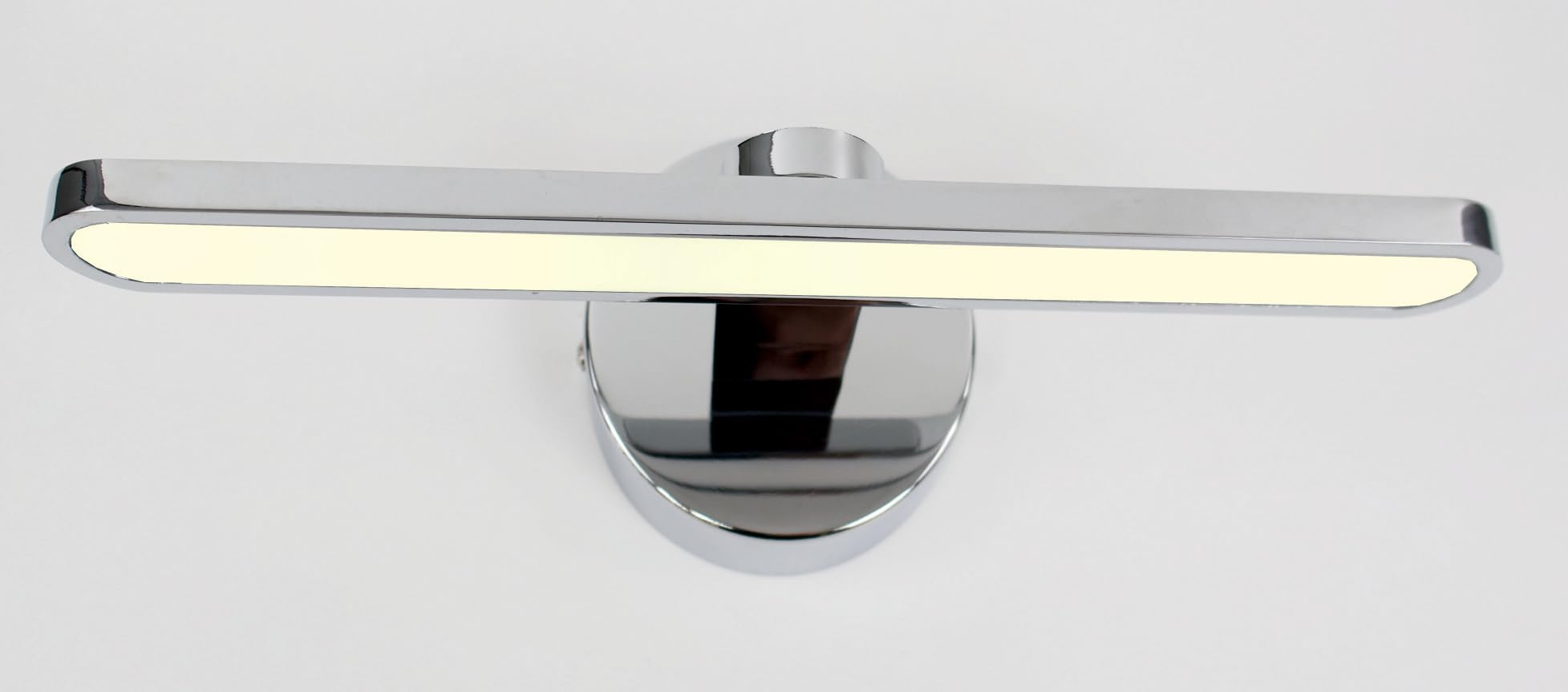Applique LED da parete per illuminare quadri, specchi, murales, 10 W, tono di luce neutra 4000 K, finitura cromata lucida 30 cm